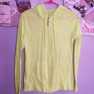 Bright yellow hoodie